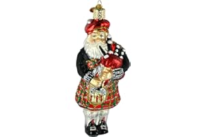 Old World Christmas Ornaments: Assortment of Santas Glass Blown Ornaments for Christmas Tree, Highland Santa 5 Inches