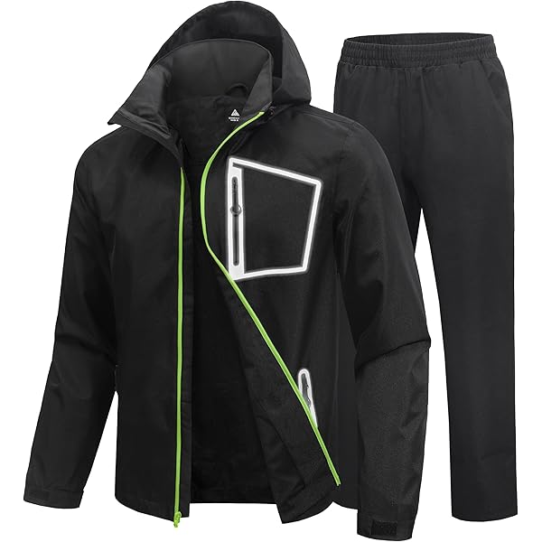 Amazon.com: SaphiRose Men's Rain Suit High Visibility Reflective