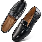 Ecetana Women Loafers Comfortable Shoes Casual Slip on Penny Moccasins Flats for Walking Driving Business