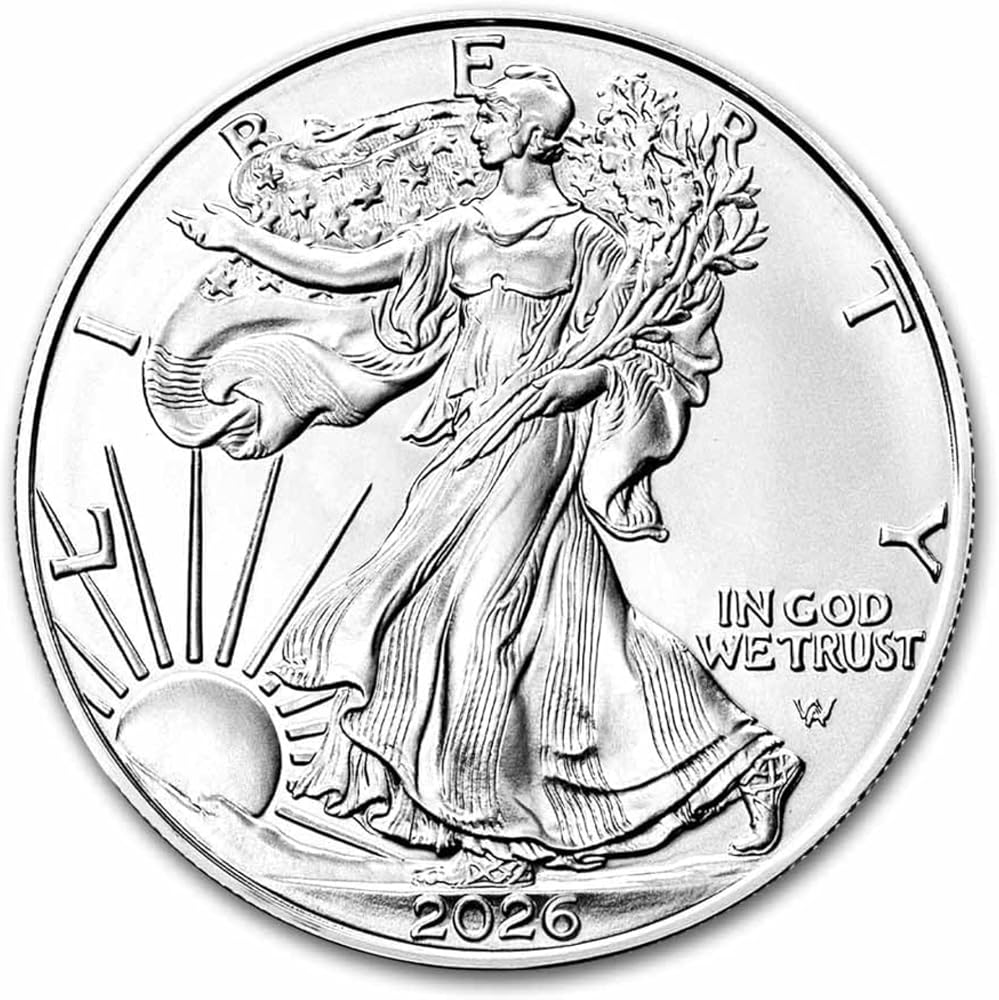 2026 - American Silver Eagle 1 oz Bullion Coin with Certificate of Authenticity $1 Seller Uncirculated