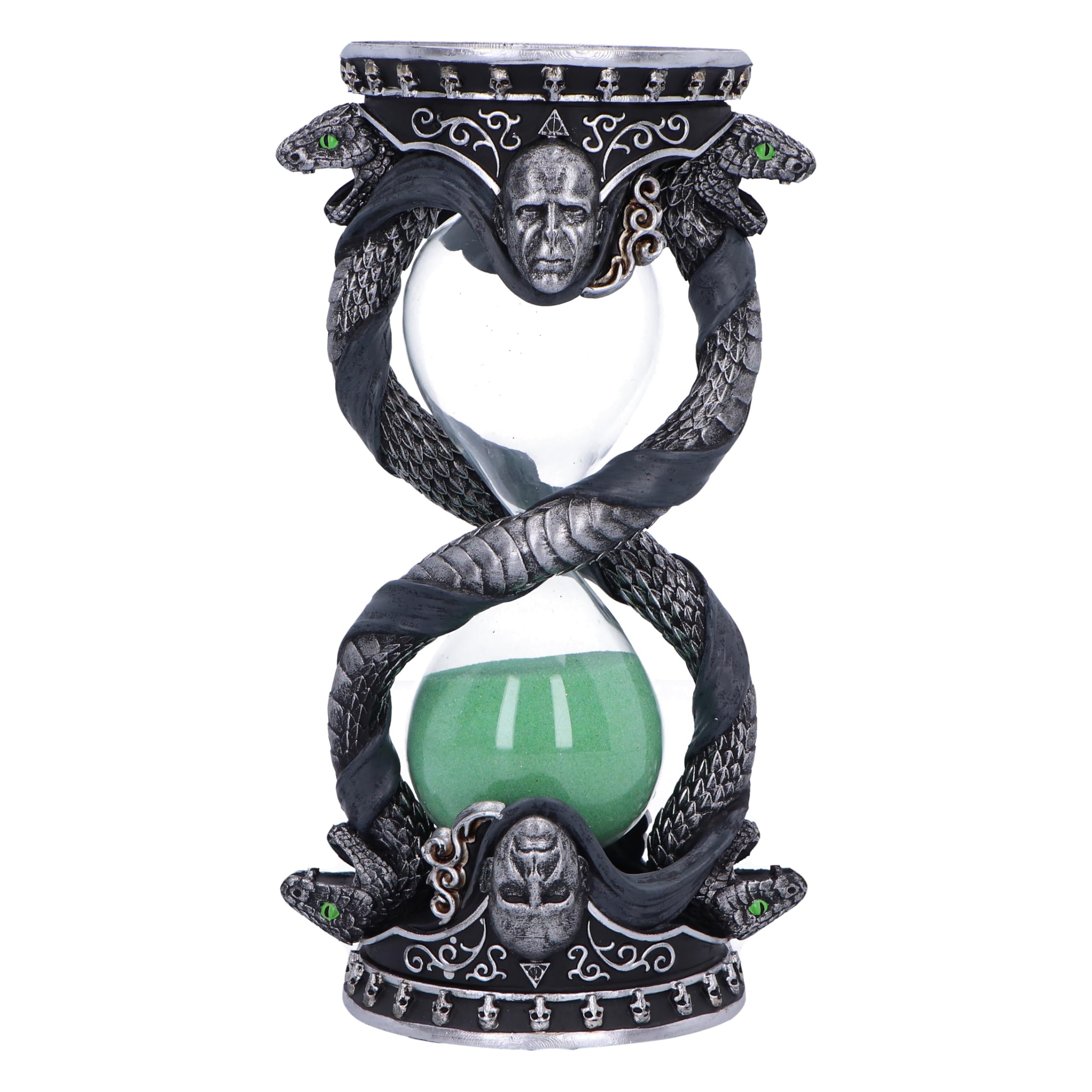 Nemesis Now Harry Potter Lord Voldemort Sand Timer 18.5cm, Resin, Silver, Official Harry Potter Merchandise, Harry Potter Voldemort Collectible, Cast in the Finest Resin, Expertly Hand-Painted