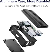 Akasa Skyline Pro Fanless Aluminium Case Asus Tinker Board 2 2S Raspberry Pi view 2