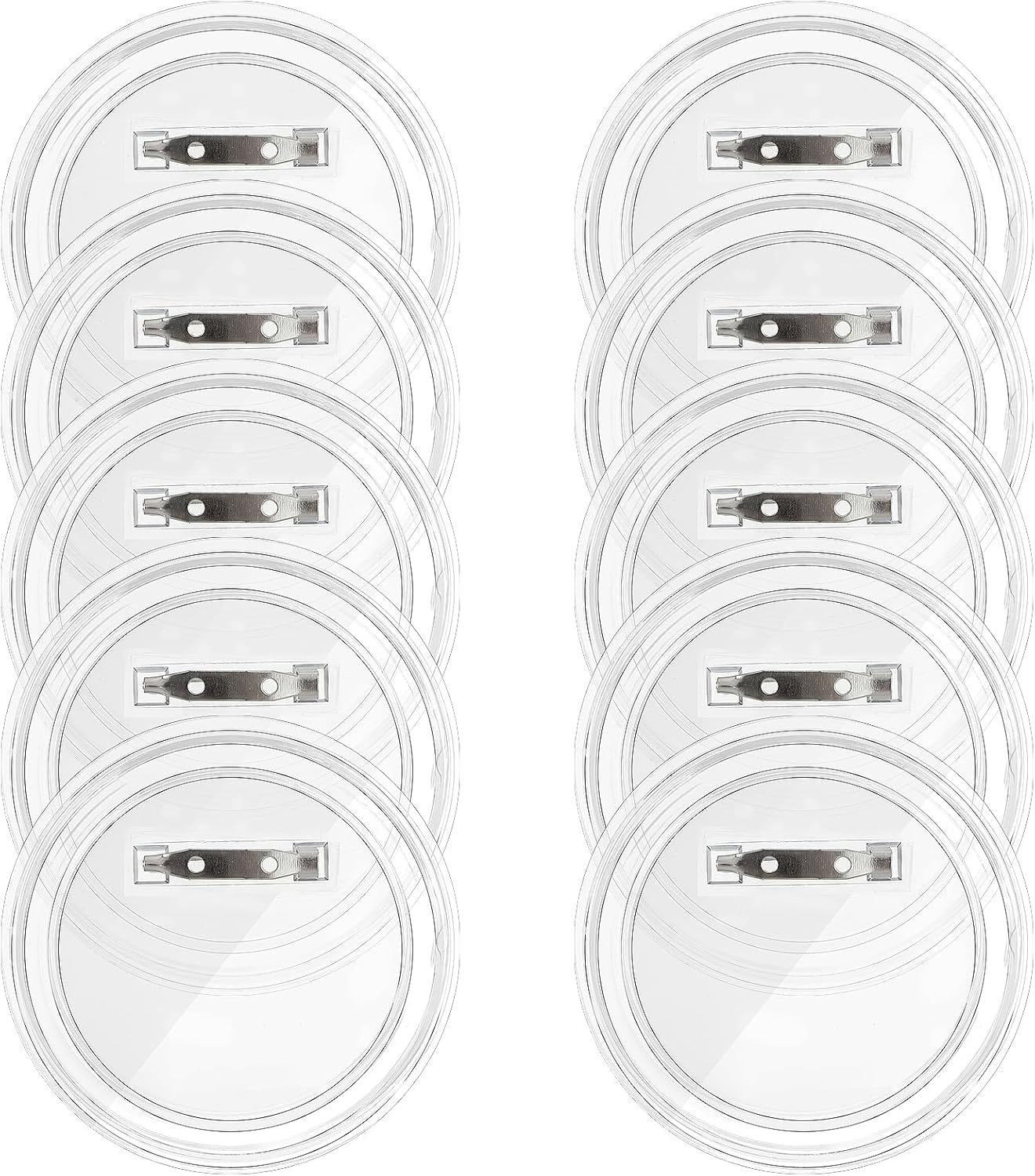 Photo 1 of 10 Pcs Clear Button Pins Picture Buttons Blank Button Pins for Crafts DIY Make Your Own Custom Badges Kit Plastic Making Kit with Clear Picture Blank Bulk for Crafts Children's Paper Activities