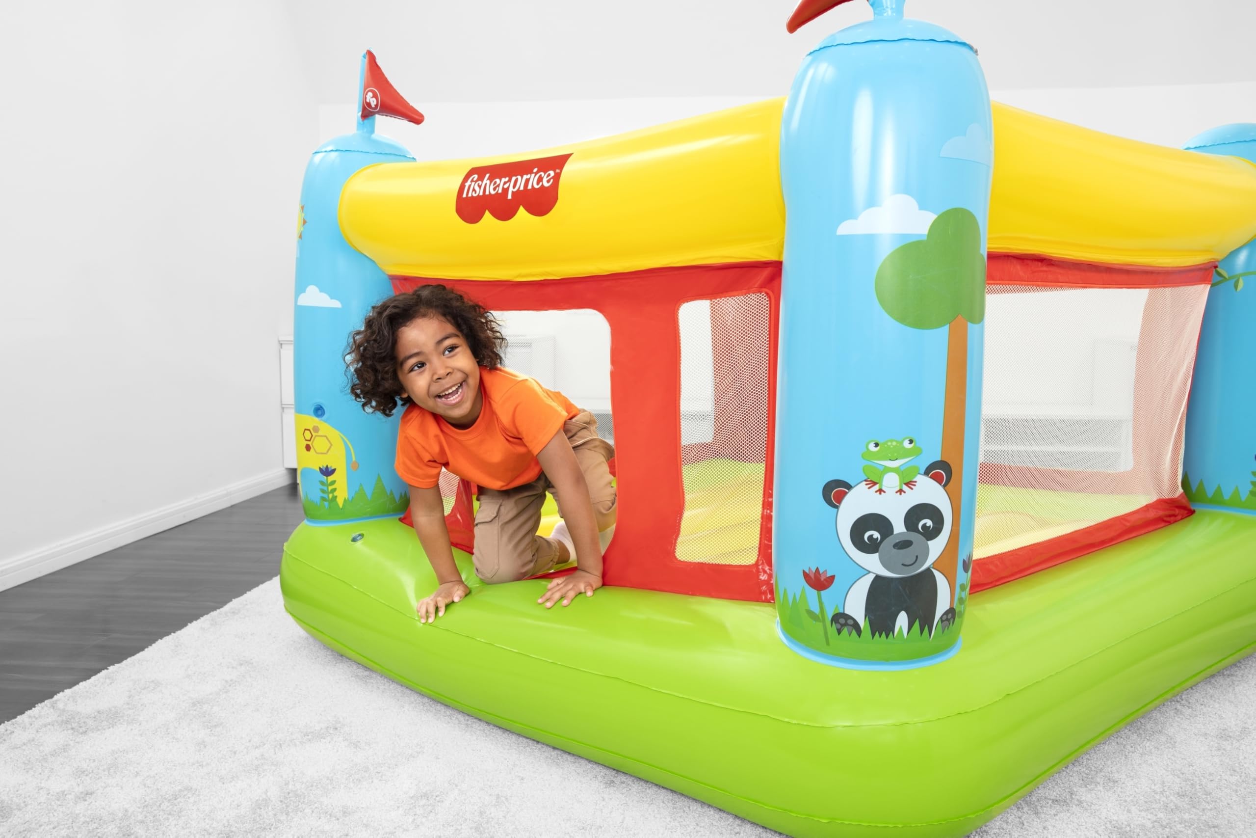Fisher-Price Bouncetastic Inflatable Bouncer | Indoor and Outdoor Bounce House for Kids | Great for Ages 3+