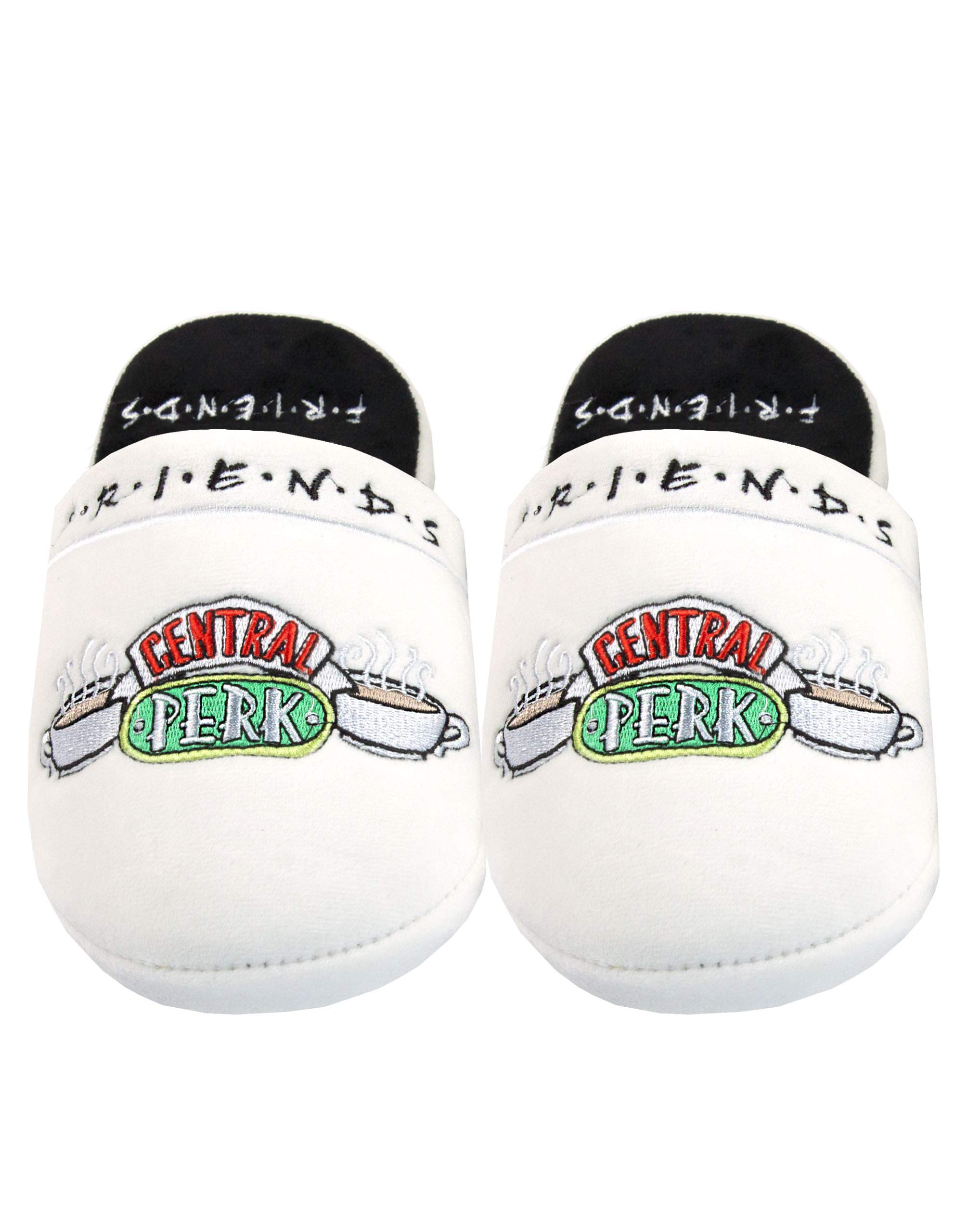 Friends Central Perk Women's Soft White Slip-On Mule Slippers (UK 5-7)
