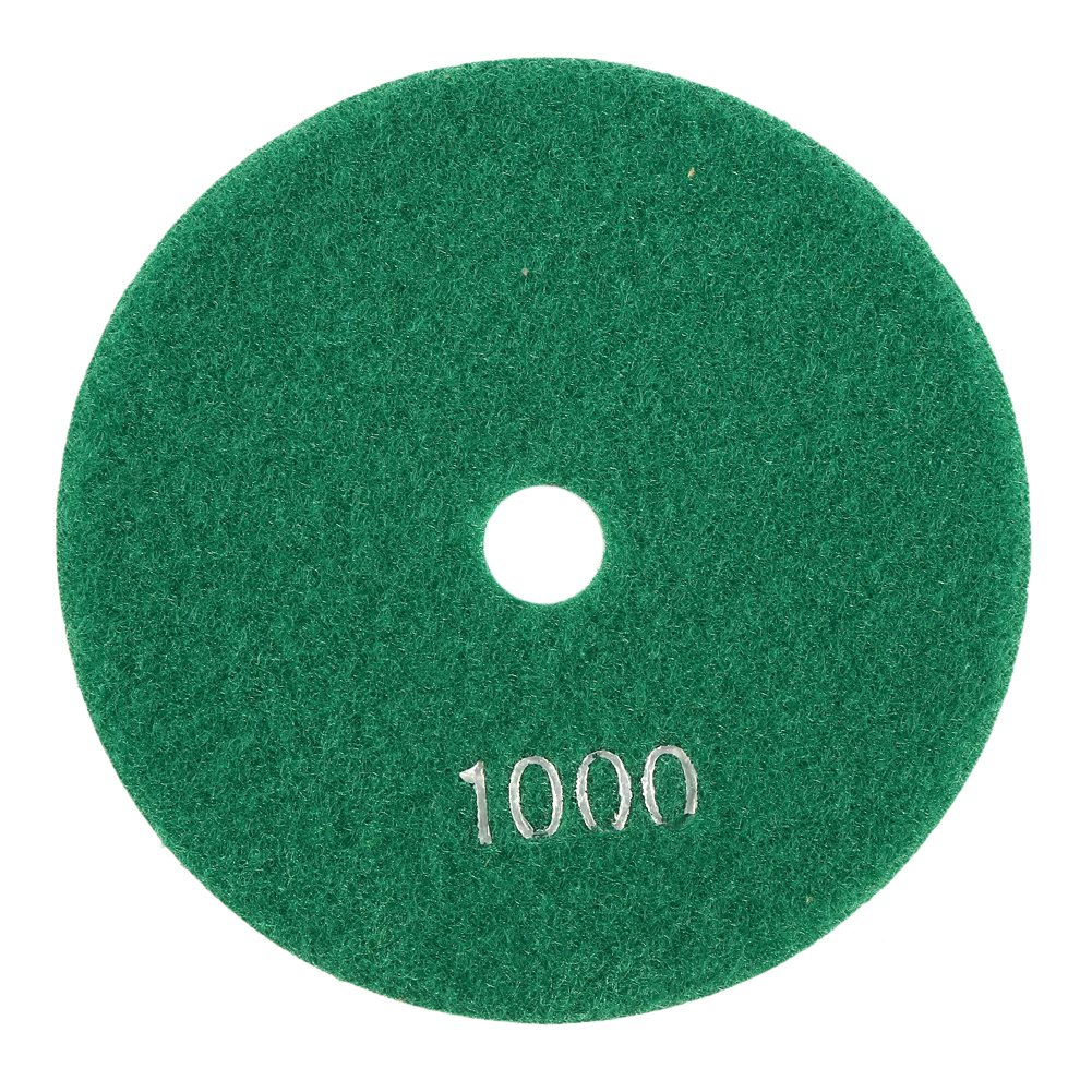 Walfront 5inch/125mm Wet Diamond Stone Polishing Pads Wheel Polisher Discs for Marble Concrete Buffing (Grit 1000)