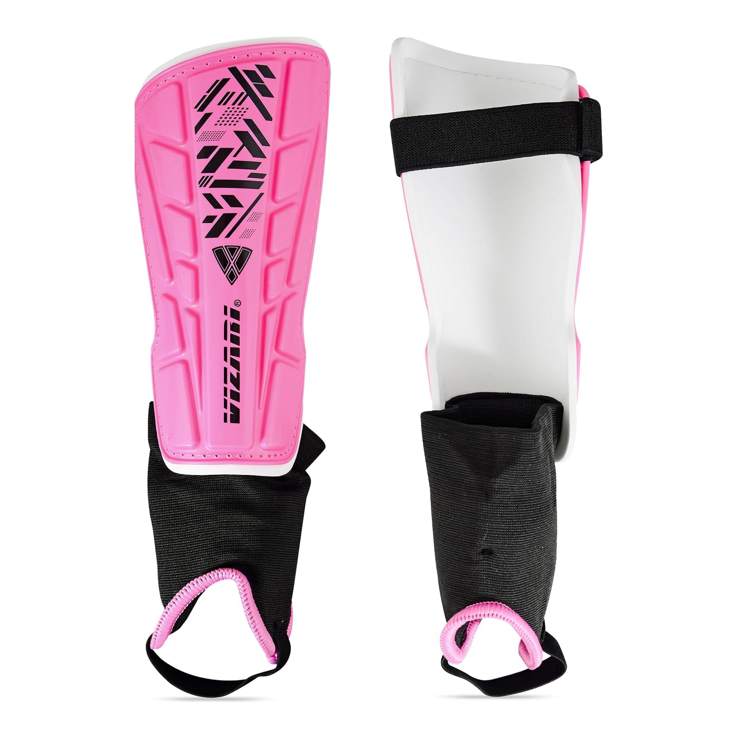 Vizari Malaga Shin Guard, Pink/Black, X-Small