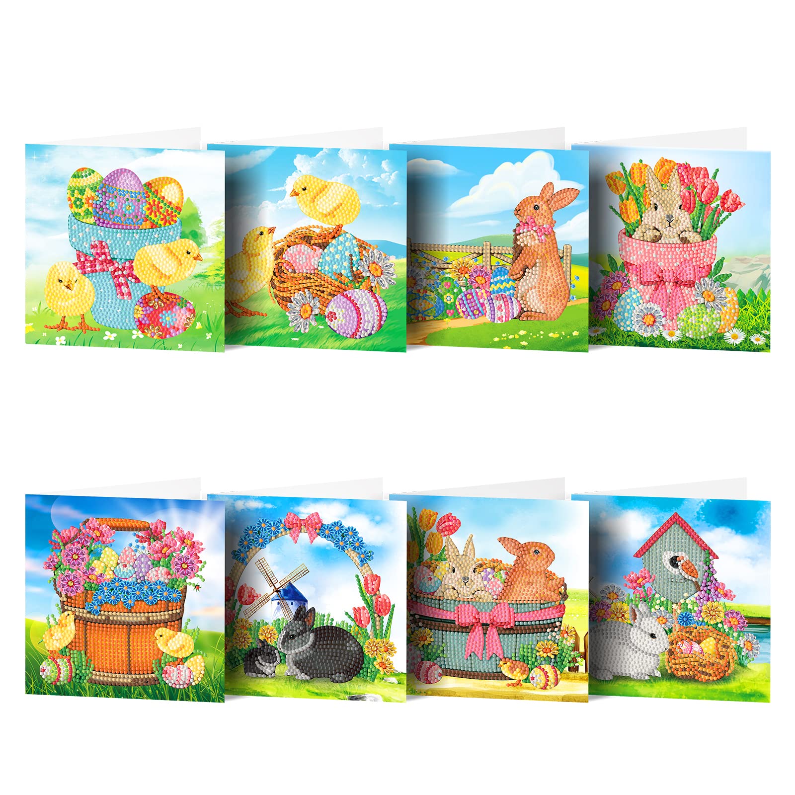 ycyingcheng 5D DIY Diamond Painting Greeting Cards Kit, DIY Greeting Card Special-shaped Diamond Painting Christmas Postcards,Diamond Art Postcards with Envelopes for Family Friends