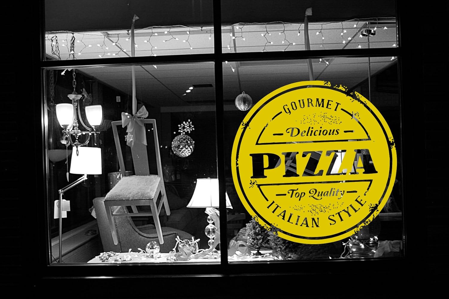 Amazon Com Wall Room Decor Art Vinyl Sticker Mural Decal Pizza Pizzeria Word Outdoor Logo Emblem Shop Restaurant Sign Stamp Large As1131 Home Kitchen