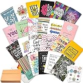 ainifv 24 Inspirational Quote Cards, Unique Design Terminology, Folded 3.9'' X 5.5'', Motivational Cards with Envelopes, Inspirational Card with Envelopes, Encouragement Greeting