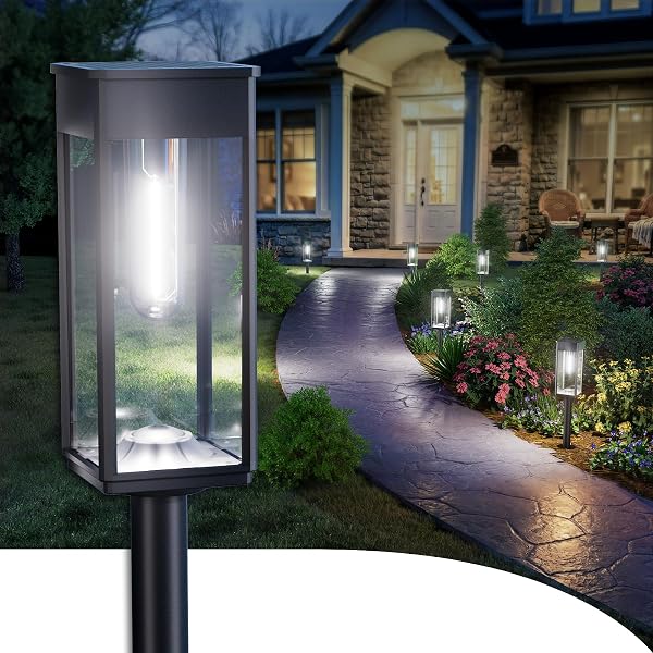 SUPER BRIGHT SOLAR PATHWAY LIGHTS OUTDOOR, 8 PACK...