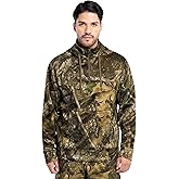 Realtree mens Half Zip Pullover Bonded Fleece Hoodie