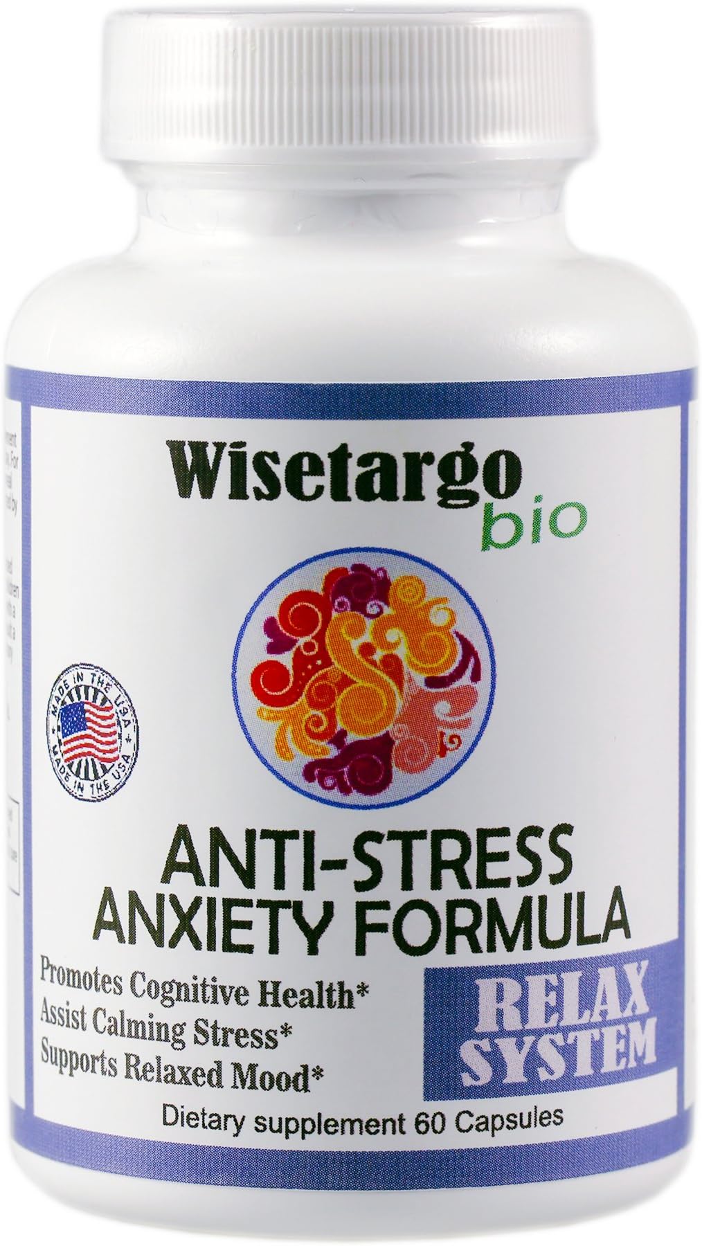 Anxiety Relief - Anti Anxiety | Stress Relief | Keep Calm | Mood Enhancer | Herbal Blend | With Magnolia | Passion Flower | Valerian | l theanine