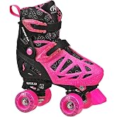 Roller Derby Trac Star Adjustable Skates for Kids, Beginners
