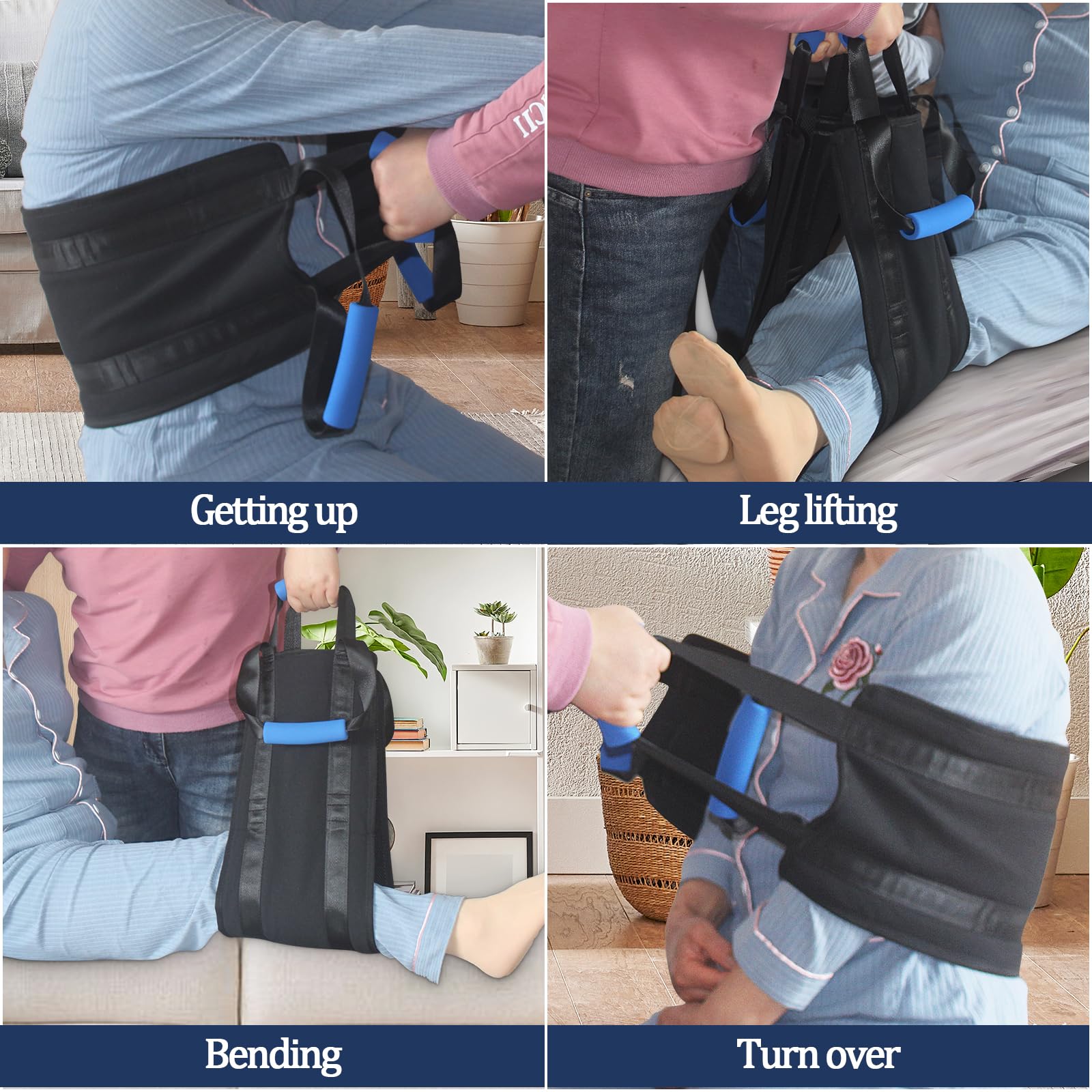 35 Inch Transfer Sling,Lifting Gait Belt for Disabled, Elderly, Injured,Seniors-Heavy Duty Patient Lift Sling Mobility Aid for Transfer Bed to Wheelchair
