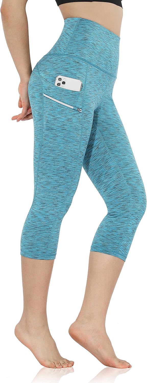 ODODOS Women's High Waisted Full-Length Dual Pockets Workout Leggings, Yoga Running Gym Athletic Leggings: Clothing