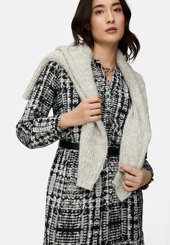 Damen Langarm Kleid aus Reiner Viskose Kaviar AOP, Womenswear-S