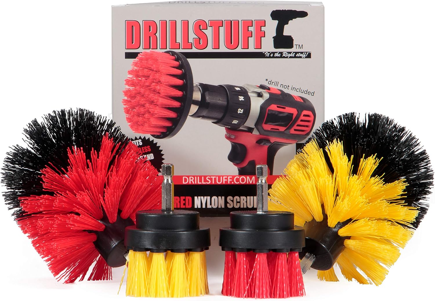 Cleaning Brush Attachments for Cordless Drill Stiff