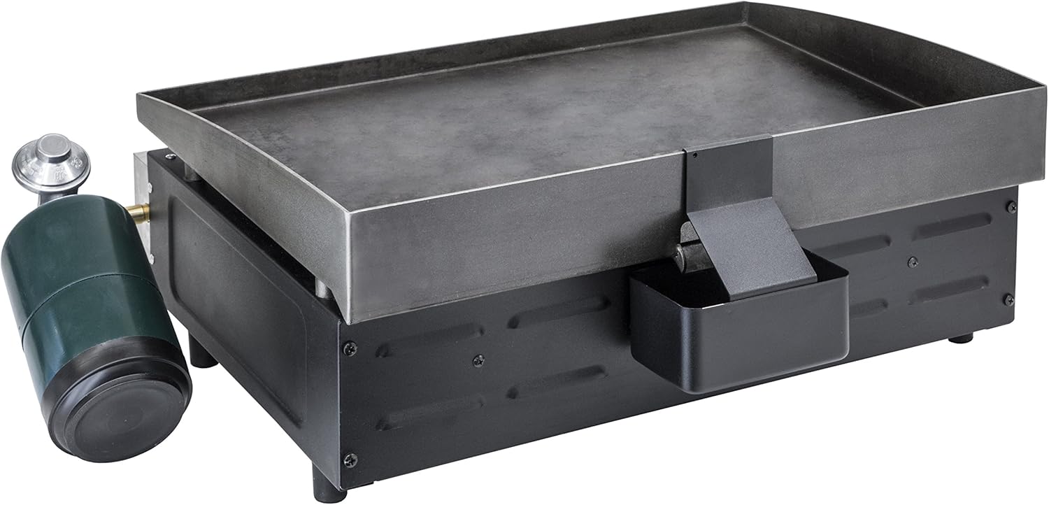 Blackstone 1666 Heavy Duty Flat Top Grill Station for Kitchen, Camp, Outdoor, Tailgating, Tabletop, Countertop – Stainless Steel Griddle with Knobs & Ignition, 22 Inch, Black: Garden & Outdoor