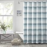 Tommy Bahama - Fabric Shower Curtain, Stylish Striped Bathroom Decor, Hook Holes Top (Hula Beach Blue, 72" x 72")