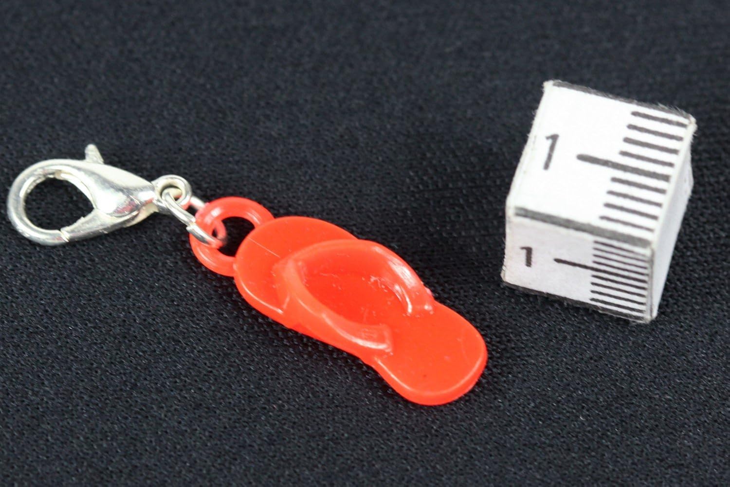 Miniblings Thongs Beach Charm Pendant Zipper Pull Sandals Red Slippers Shoes, 20mm - Image 5