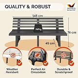 CASARIA Orchidea 3-Seater Garden Bench | Durable Weather-Resistant Plastic view 3