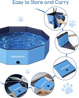Meowant Foldable Dog Pool L 48 x 12 Inches Upgrade Thickened PP view 4