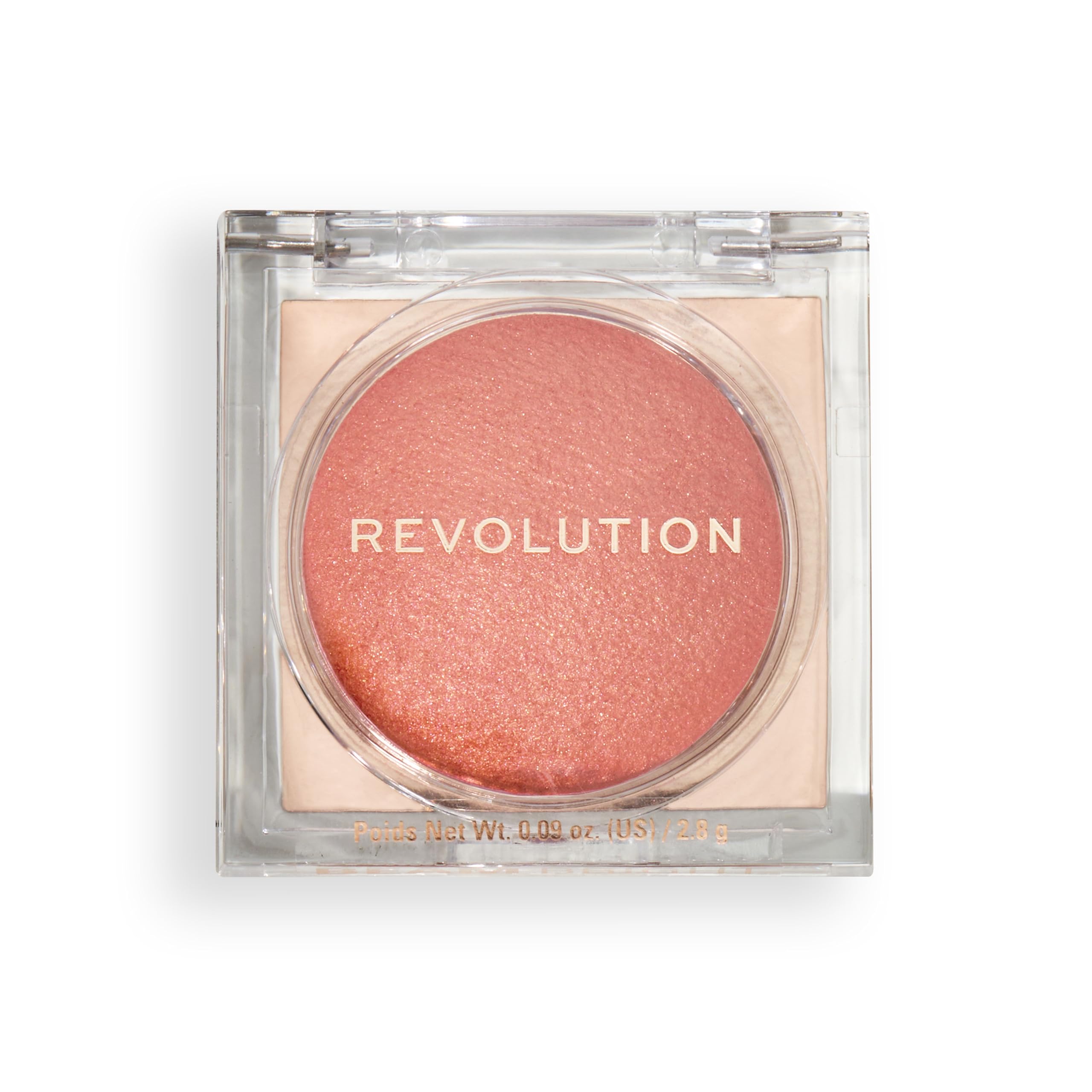 Revolution, Beam Bright Blush, Blendable & Buildable Face Powder Blush, Luminous Finish for Radiant Cheeks, Vegan & Cruelty-Free, Peach Pop, 2.8g