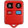 KeylessOption Key Fob Replacement for 2005 2006 2007 2008 2009 2010 2011 2012 2013 2014 2015 Ford F150 Explorer Ranger Mustang Lincoln Mazda Mercury Remote, 4-Button CWTWB1U345, Self Programming