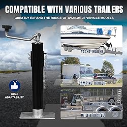 Torin 2000lbs Trailer Jack Heavy-Duty Square Direct
