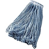 Rubbermaid Commercial Products 24 OZ All Pro Blend Wet Mop, Universal Headband, Blue