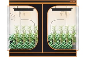 HydroHaven 8x4 Grow Tent Kit (96"x48"x80") - Heavy-Duty 600D Diamond Mylar Lining, 98% Reflective, Viewing Window & Waterproof Floor Tray for Hydroponics Indoor Growing