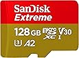 SanDisk 128GB Extreme microSDXC UHS-I Memory Card with Adapter - C10, U3, V30, 4K, A2, Micro SD - SDSQXA1-128G-GN6MA