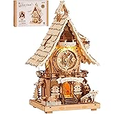 ROKR 3D Wooden Puzzles for Adults,Wooden Clock Model kit,435 Piece 3D Puzzles,Ideal Gift for Adults and Teens
