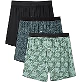 DAVID ARCHY Mens Underwear Bamboo Rayon Boxers for Men Breathable and Cool Men's Boxer Shorts with Button Fly 3 or 5 Pack