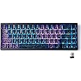 HITIME x XVX M67 60% Percent Keyboard Wireless, QMK/VIA Topographic Gaming Keyboard, Tri-Mode Thocky Creamy Mechanical Key Board, Hot Swappable Mount RGB IMD Tech for Win/Mac, Black