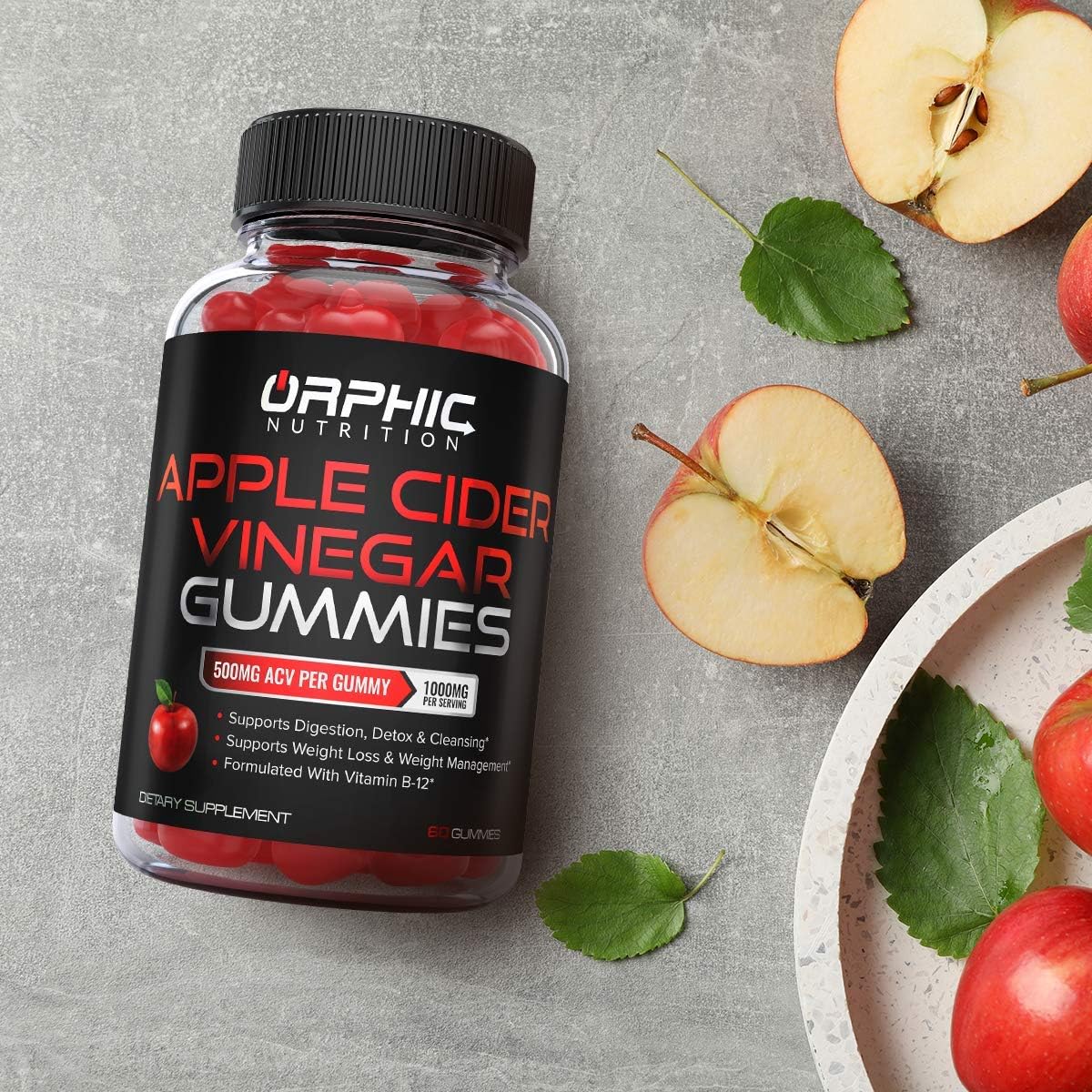 Apple Cider Vinegar Gummies - 1000mg - Formulated for Weight Loss, Energy Boost & Gut Health - Supports Digestion, Detox & Cleansing - Natural ACV Gummies W/ VIT B12, Beetroot & Pomegranate: Health & Personal Care