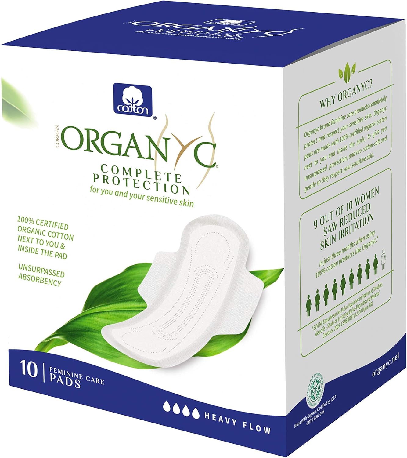 Organyc pads Heavy Flow 1 X 10 Amazon.co.uk Health & Personal Care