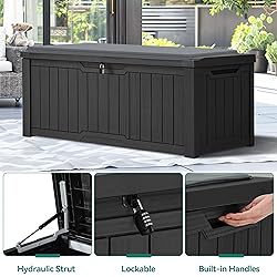 YITAHOME Outdoor Storage Box with Cushion, 120
