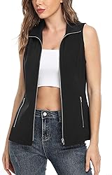 MISS MOLY Women's Lightweight Vest Casual Zipper