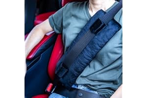 ONGFUWU Mastectomy Seatbelt Pillow, Post Heart Surgery Seat Belt Pillow, Chemo Port Pillow for Seat Belt, Post Surgery Pillow for Hysterectomy Recovery, Chest Chemotherapy, Breast Cancer Recovery (Black)