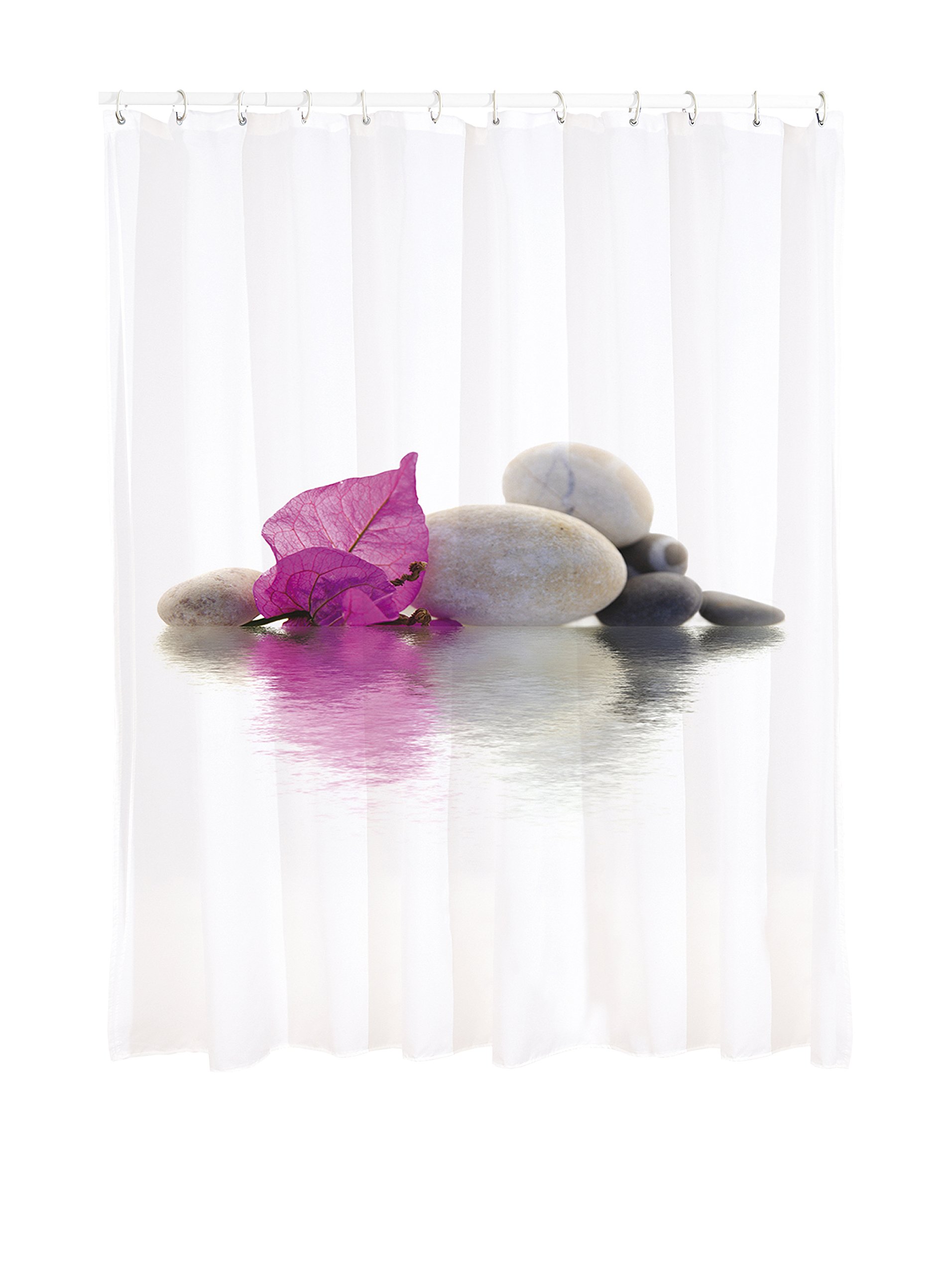 MSV "Borneo Polyester Shower Curtain, Multi-Colour, 180 x 200 cm