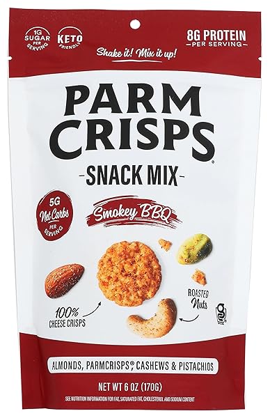 PARMCRISPS SMOKY BBQ CHEESE SNACK MIX, 6 OZ