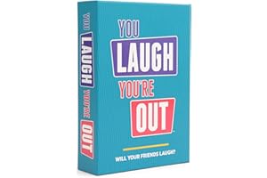 DSS Games You Laugh You're Out [Try Not to Laugh Family Card Game for Adults & Teens | NYE Party Game | 125 Prompt Fun Cards for Family Nights, New Years Eve, & Parties Ages 14+]