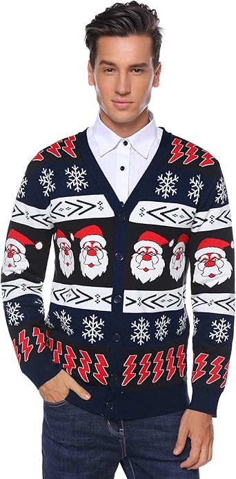 mens holiday cardigan