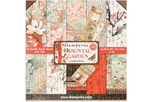 STAMPERIA INTERNATIONAL, KFT PAPER PAD 8X8 10PK ORIENTAL G, 20.3 x 20.3 (8" x 8"), Multicoloured