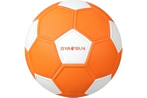 BYAOSUN Curve Soccer Ball Size 4, Swerve Soft Balls for Outdoor and Indoor,Size 4 Soccer Ball for Boys and Girls