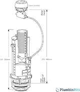 Siamp Optima 50 Flushing Mechanism White 32500007 WRAS Approved Dual Flush view 3