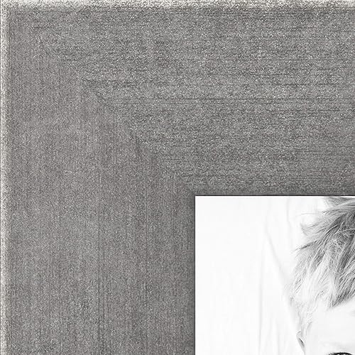 ArtToFrames 4x6 inch Muted Cold Silver Picture Frame, WOMBW26-1621-4x6
