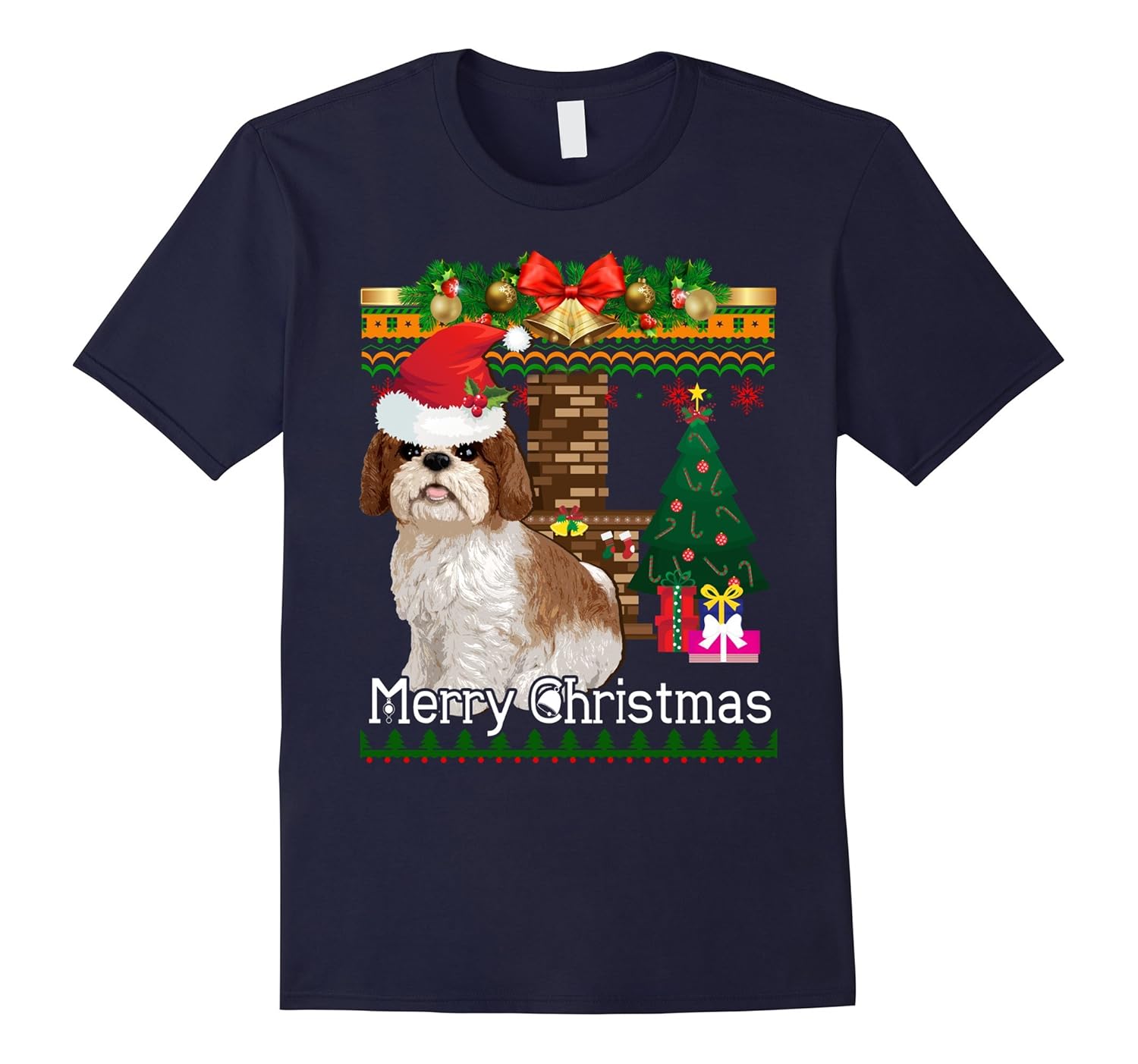 Ugly Christmas Sweater SHIH TZU T-Shirt Funny Dog Shirt-ANZ